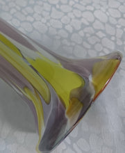 Lade das Bild in den Galerie-Viewer, BLUMENVASE - Hartglas, Murano Art Abstrakt Senkrechte Schleier Motiv Dekor
