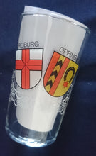 Lade das Bild in den Galerie-Viewer, 3er Set Schnaps~ Shotgläser - Hartglas, Wappen Stadt Ort Aufschrift Motiv Dekor
