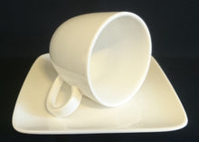 Lade das Bild in den Galerie-Viewer, 2er Set 2er KAFFEEGEDECKE - Porzellan, Einfärbiges Gastronomisches Motiv Dekor
