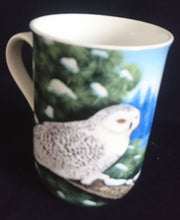 Lade das Bild in den Galerie-Viewer, KAFFEETASSE &quot;Birds of the World&quot; - Porzellan, Snow Owls Schnee Eule Flora Fauna Motiv Dekor, Design Katherine Castle
