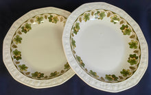 Lade das Bild in den Galerie-Viewer, SUPPENTELLER - Porzellan, Flora Weinblätter Blatt Trauben Früchte Relief Motiv Dekor
