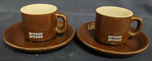 Lade das Bild in den Galerie-Viewer, 2er Set ESPRESSO~ KAFFEETASSEN - Keramik / Steingut, Schriftzug Presso Presso Motiv Dekor
