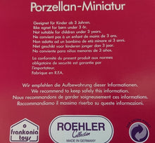 Lade das Bild in den Galerie-Viewer, 6er Set MINIATUR BACKFORMEN &amp; SCHÜSSELN - Porzellan, Flora Rosenblüten Blume Pflanzen Motiv Dekor
