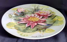 Lade das Bild in den Galerie-Viewer, WAND~ SAMMELTELLER "Rosiger Morgengruß Pink Sensation (Königinnen des Wassers)" - Porzellan, Flora Wasser Seerosen Büten Pflanzen Motiv Dekor, Limitiert, Designerin Ursula Band
