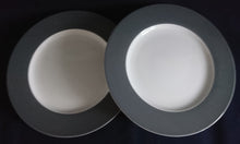 Lade das Bild in den Galerie-Viewer, SPEISETELLER - Porzellan, Grauer Breiter Rand Motiv Dekor
