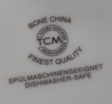 Lade das Bild in den Galerie-Viewer, GROßE BEILAGEN~ SERVIERSCHÜSSEL - Porzellan, Platin Oberer Linien Rand Motiv Dekor
