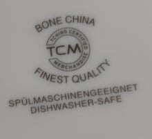 Lade das Bild in den Galerie-Viewer, MITTLERE BEILAGEN~ SERVIERSCHÜSSEL - Porzellan, Platin Oberer Linien Rand Motiv Dekor
