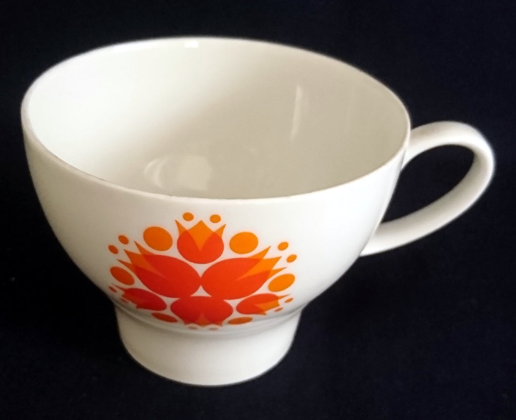 KAFFEETASSE - Porzellan, Flora Abstrakt Blumenblüten Pflanzen Motiv Dekor