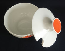 Lade das Bild in den Galerie-Viewer, 4er Set KAFFEEKANNE MIT DECKEL &amp; ZUCKERDOSE MIT DECKEL - Porzellan, Flora Abstrakt Blumenblüten Pflanzen Motiv Dekor
