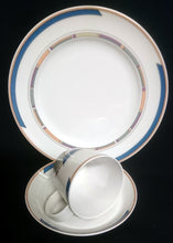 Lade das Bild in den Galerie-Viewer, 21 Teiliges KAFFEESERVICE "York Cubic" - Porzellan, Abstrakt Geometrisches Balken Rechteck Geschwungene Streifen Motiv Dekor
