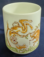 Lade das Bild in den Galerie-Viewer, KAFFEETASSE - Keramik / Steingut, Flora Fauna Pflanzen Blüten Tiere Hase Igel Aufschrift Bittu krank? Muttu Trimm dich' machen! Motiv Dekor
