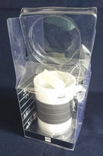 Lade das Bild in den Galerie-Viewer, THERMO KAFFEETASSE + BLEISTIFT - Porzellan, Modern Streifen Balken Dekor
