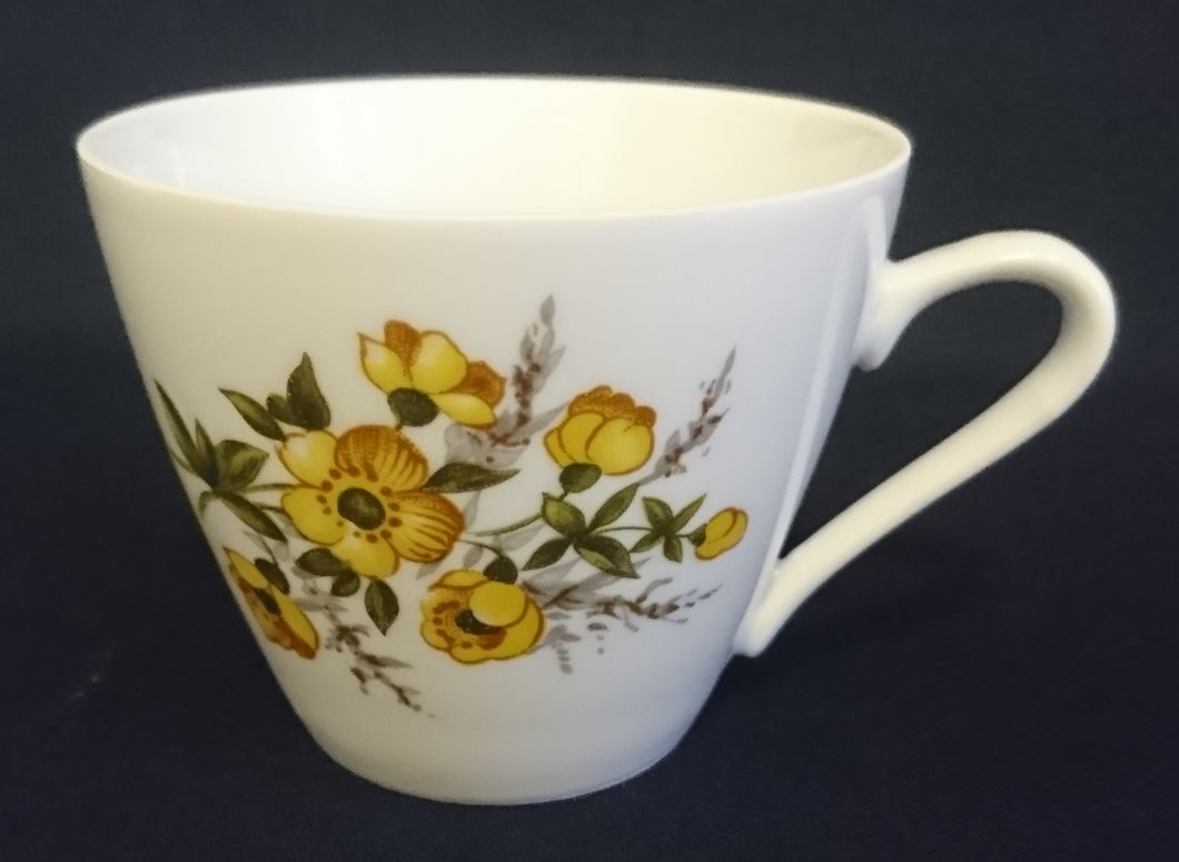 KAFFEETASSE - Porzellan, Pflanzen Blumen Blüten Motiv Dekor