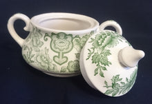 Lade das Bild in den Galerie-Viewer, 5er Set KAFFEEKANNE MIT DECKEL / MILCHKÄNNCHEN / ZUCKERDOSE MIT DECKEL &quot;Staffordshire&quot; (Limited) - Keramik / Steingut, Indian Tree Style Unterglasur Dekor, Hand graviert (Hand Engraved)
