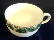 Lade das Bild in den Galerie-Viewer, 2er Set KAFFEETASSEN - Porzellan, Blatt Blätter Abstrakt Symbollinien Motiv Goldrand Dekor
