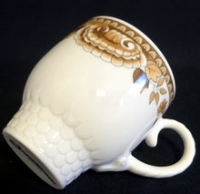 Lade das Bild in den Galerie-Viewer, 2er MOCCAGEDECK "Friesland Atlantis" - Porzellan, Goldrand Abstrakt Muschel Fisch Schuppen Relief Dekor
