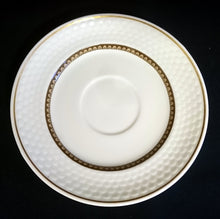 Lade das Bild in den Galerie-Viewer, 2er Set 2er TEEGEDECKE "Friesland Atlantis" - Porzellan, Goldrand Abstrakt Muschel Fisch Schuppen Relief Dekor
