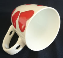 Lade das Bild in den Galerie-Viewer, 2er Set KAFFEETASSEN - Porzellan, Herz Valentinstag Liebes Motiv Dekor

