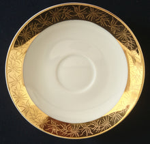 Lade das Bild in den Galerie-Viewer, 2er KAFFEEGEDECK - Porzellan, Goldrand Breit Abstrakt Geometrisch Pflanzen Flora Motiv Dekor
