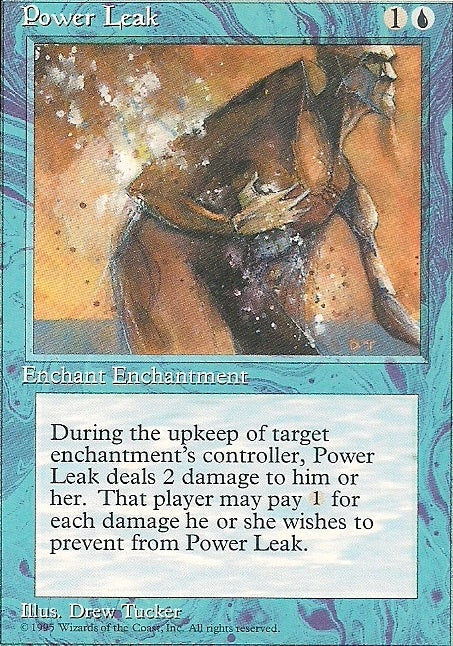 POWER LEAK, Magic -The Gathering-, Ausgabe / Set / Serie 4te Edition (4th Edition) 1995