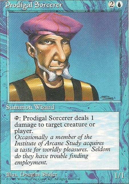 PRODIGAL SORCERER, Magic -The Gathering-, Ausgabe / Set / Serie 4te Edition (4th Edition) 1995