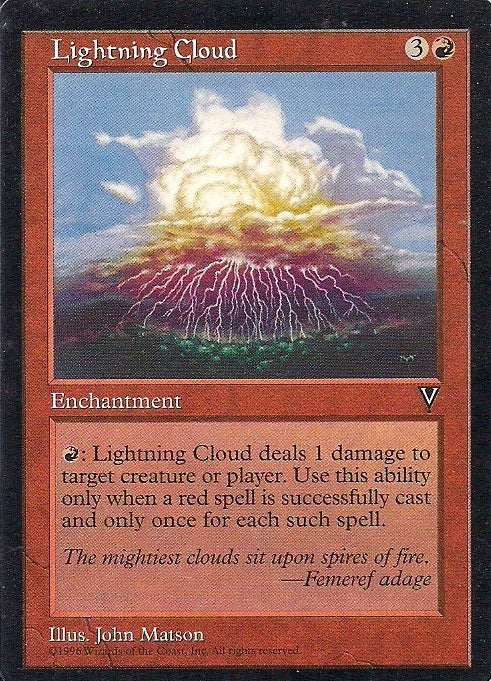 LIGHTNING CLOUD, Magic -The Gathering-, Ausgabe / Set / Serie Visionen (Visions) 1997