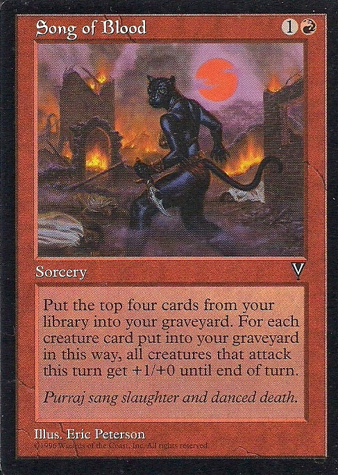 SONG OF BLOOD, Magic -The Gathering-, Ausgabe / Set / Serie Visionen (Visions) 1997