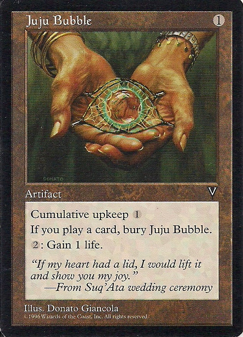 JUJU BUBBLE, Magic -The Gathering-, Ausgabe / Set / Serie Visionen (Visions) 1997