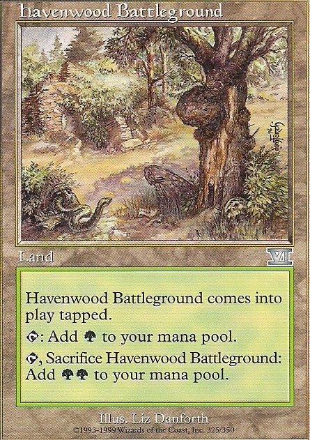 HAVENWOOD BATTLEGROUND, Magic -The Gathering-, Ausgabe / Set / Serie 6te Edition (Classic) 1999