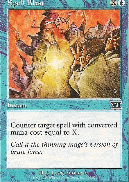 SPELL BLAST, Magic -The Gathering-, Ausgabe / Set / Serie 6te Edition (Classic) 1999