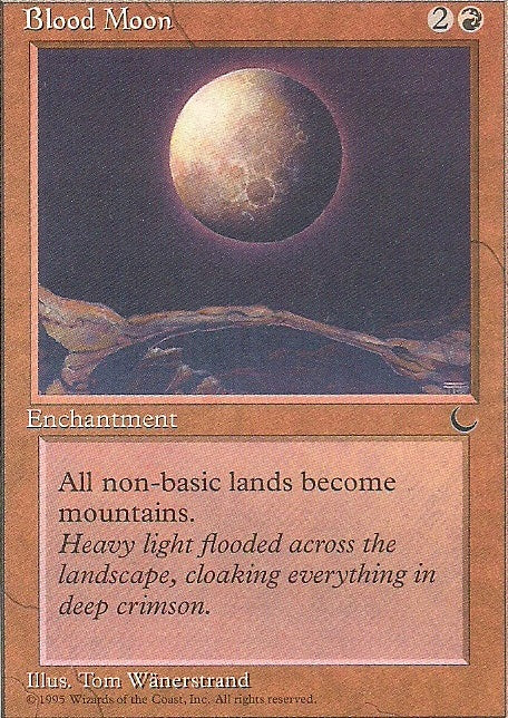 BLOOD MOON, Magic -The Gathering-, Ausgabe / Set / Serie Dunkelheit (The Dark) 1994