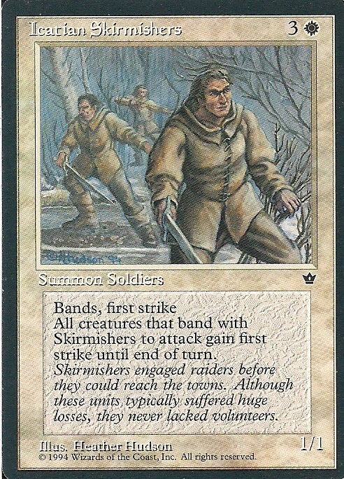 ICATIAN SKIRMISHERS, Magic -The Gathering-, Ausgabe / Set / Serie Fallen Empires (Fallen Empires) 1994