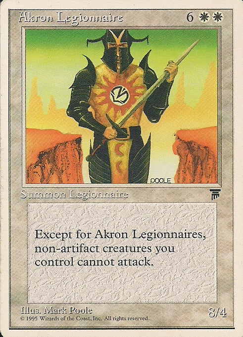 AKRON LEGIONNAIRE, Magic -The Gathering-, Ausgabe / Set / Serie Legenden (Legends) 1994