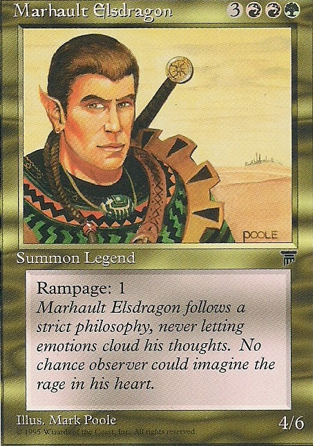 MARHAULT ELSDRAGON, Magic -The Gathering-, Ausgabe / Set / Serie Legenden (Legends) 1994