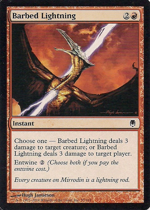 BARBED LIGHTNING, Magic -The Gathering-, Ausgabe / Set / Serie Nachtstahl (Darksteel) 2004