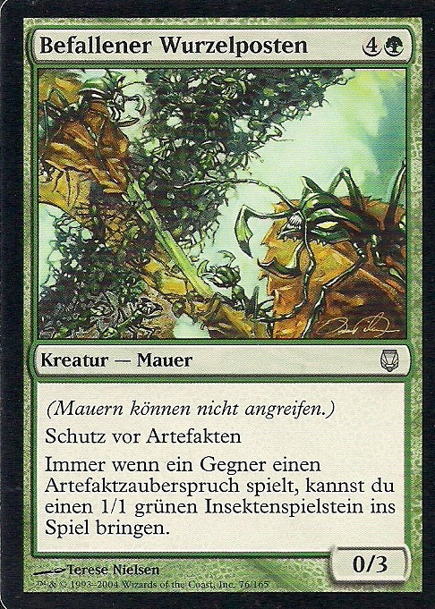 BEFALLENER WURZELPOSTEN, Magic -The Gathering-, Ausgabe / Set / Serie Nachtstahl (Darksteel) 2004