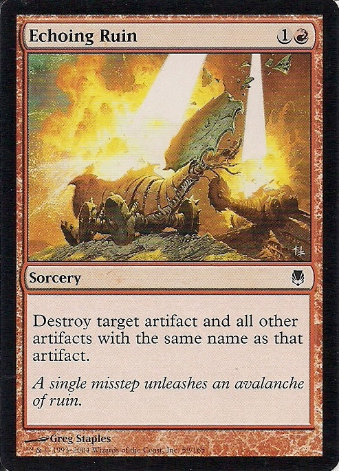 ECHOING RUIN, Magic -The Gathering-, Ausgabe / Set / Serie Nachtstahl (Darksteel) 2004