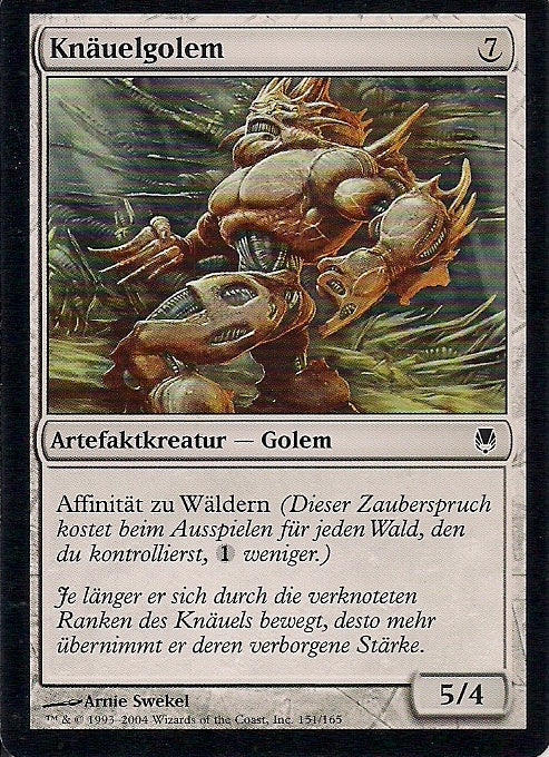 KNÄUELGOLEM, Magic -The Gathering-, Ausgabe / Set / Serie Nachtstahl (Darksteel) 2004