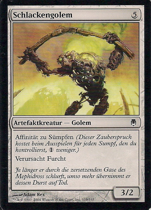 SCHLACKENGOLEM, Magic -The Gathering-, Ausgabe / Set / Serie Nachtstahl (Darksteel) 2004