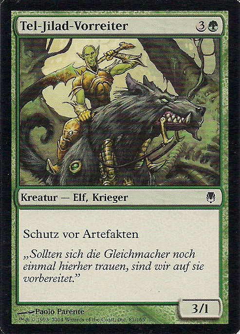 TEL-JILAD-VORREITER, Magic -The Gathering-, Ausgabe / Set / Serie Nachtstahl (Darksteel) 2004