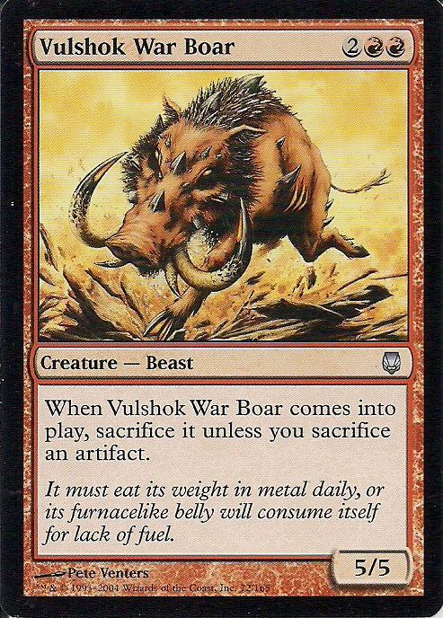 VULSHOK - BOAR, Magic -The Gathering-, Ausgabe / Set / Serie Nachtstahl (Darksteel) 2004