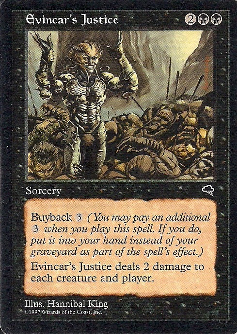 EVINCAR´S JUSTICE, Magic -The Gathering-, Ausgabe / Set / Serie Sturmwind (Tempest) 1997