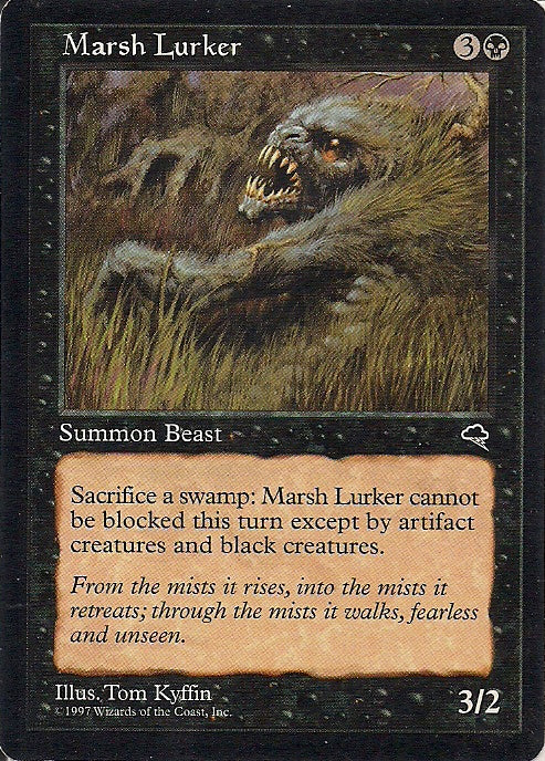 MARSH LURKER, Magic -The Gathering-, Ausgabe / Set / Serie Sturmwind (Tempest) 1997