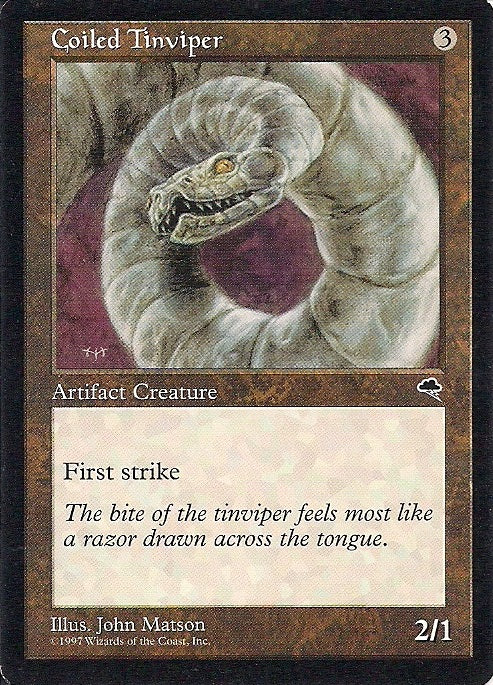 COILED THINVIPER, Magic -The Gathering-, Ausgabe / Set / Serie Sturmwind (Tempest) 1997