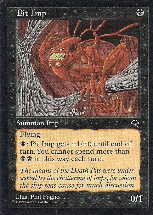 PIT IMP, Magic -The Gathering-, Ausgabe / Set / Serie Sturmwind (Tempest) 1997