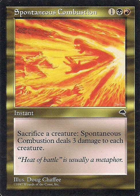 SPONTANEOUS COMBUSTION, Magic -The Gathering-, Ausgabe / Set / Serie Sturmwind (Tempest) 1997