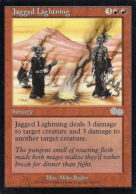 JAGGED LIGHTNING, Magic -The Gathering-, Ausgabe / Set / Serie Urzas Saga (Urza´s Saga) 1998