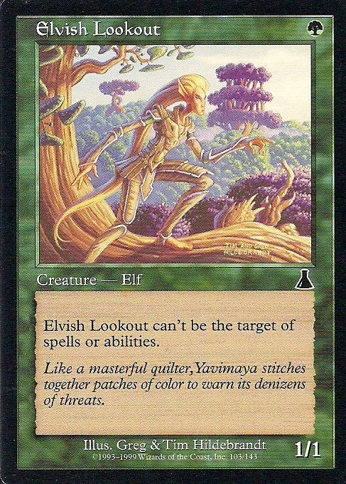 ELVISH LOOKOUT, Magic -The Gathering-, Ausgabe / Set /  Urzas Schicksal (Urza´s Destiny) 1999