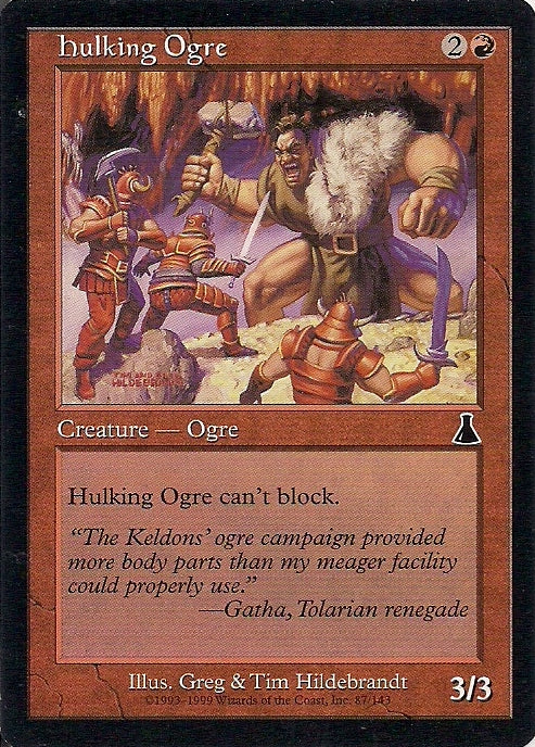 HULKING OGRE, Magic -The Gathering-, Ausgabe / Set /  Urzas Schicksal (Urza´s Destiny) 1999