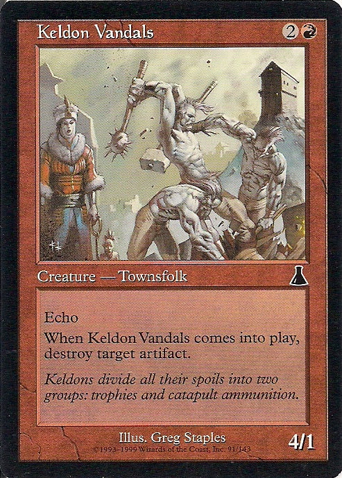 KELDON VANDALS, Magic -The Gathering-, Ausgabe / Set /  Urzas Schicksal (Urza´s Destiny) 1999